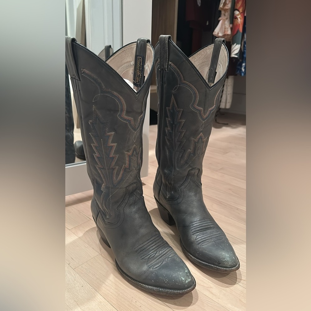 Panhandle Slim grey and Cream Cowboy Boots
